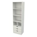 Ver imagem 2 de Armário Colmeia Mirela M34 100% Mdf (closet Lojas Expositor) Vetorial Móvies Branco