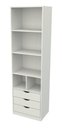 Ver imagem 2 de Armário Colmeia Mirela M34 100% Mdf (closet Lojas Expositor) Vetorial Móvies Branco
