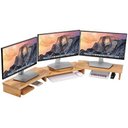 Ver imagem 7 de Suporte Triplo Monitor Tv Mesinha em Madeira Maciça