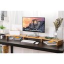 Ver imagem 5 de Suporte Triplo Monitor Tv Mesinha em Madeira Maciça