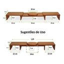 Ver mais imagens de Suporte Triplo Monitor Tv Mesinha em Madeira Maciça