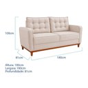 Ver imagem 3 de Kit Sofá 2 Lugares e 2 Poltronas Luxo Moderno Sala de Estar Samuel