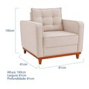 Ver imagem 4 de Kit Sofá 2 Lugares e 2 Poltronas Luxo Moderno Sala de Estar Samuel