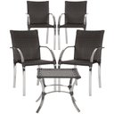 Ver imagem 1 de Jogo de 4 Cadeiras Ascoli com Mesa de Centro Tabaco