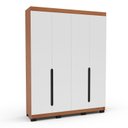 Ver imagem 3 de Guarda Roupa Solteiro 4 Portas 160cm Madrid Politorno Móveis
