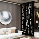 Ver imagem 1 de Painel Vazado Divisória Mdf Mikonos Preto - 0,90x2,20m