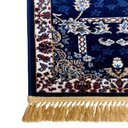 Ver imagem 4 de Tapete Persa Royal Azul Marinho 50x85cm Fio Acetinado - Decoração para Quarto e Sala