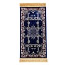 Ver imagem 1 de Tapete Persa Royal Azul Marinho 50x85cm Fio Acetinado - Decoração para Quarto e Sala