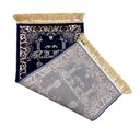 Ver imagem 3 de Tapete Persa Royal Azul Marinho 50x85cm Fio Acetinado - Decoração para Quarto e Sala