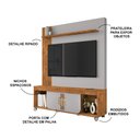 Ver imagem 3 de Home Painel Maragogi Tv até 65 Polegadas 2 Portas Naturalle/off White