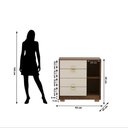 Ver imagem 2 de Conjunto de Guarda Roupa e Cômoda Scala Nobre 4 Gavetas Imbuia Fendi Vila Rica
