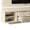 Painel E Bancada Detalhe 3d Egito Para Tv Até 75" Off White - 3