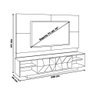 Painel E Bancada Detalhe 3d Egito Para Tv Até 75" Off White - 7