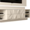Painel E Bancada Detalhe 3d Egito Para Tv Até 75" Off White - 4