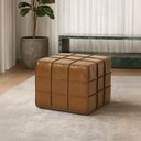 Ver imagem 2 de Puff Quadrado Corino Marrom