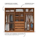 Ver imagem 5 de Guarda Roupa Casal 6 Portas 240cm Madrid Politorno Móveis