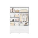 Ver imagem 4 de Guarda Roupa Doble Quarto Com 4 Portas e 4 Gavetas Branco Fosco