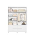 Ver imagem 4 de Guarda Roupa Doble Quarto Com 4 Portas e 4 Gavetas Branco Fosco