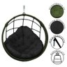 Cadeira Balanço Ninho Suspenso em Corda Náutica Luxo Verde/preto - 3