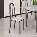 Ver imagem 2 de Kit 6 Cadeiras Tubular 96x36x41 cm Iris B Prata/Arabesco/Mart