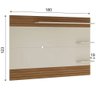 Painel Suspenso Flutuante Home Tv até 60 Polegadas 3 Prateleiras Mirage 1.80:off White/freijó - 3