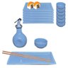 Kit Oriental Azul para Sushi 2 Pessoas Completo e Pratico - 1
