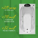 Ver mais imagens de Banheira Retangular Paraguaçu Combate com Hidro em Acrílico - 1.20x0.80x0.40 - 127v