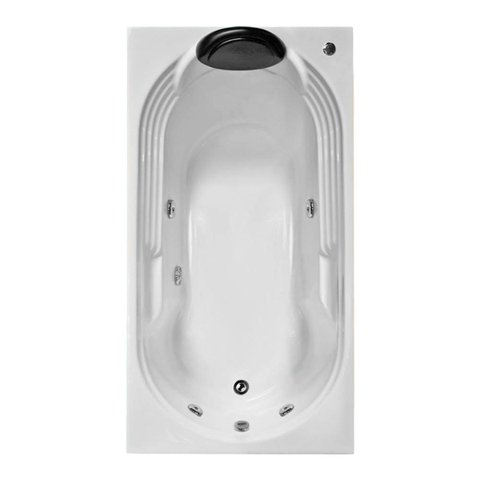 Banheira Retangular Paraguaçu Combate com Hidro em Acrílico - 1.20x0.80x0.40 - 127v