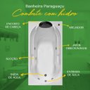Ver imagem 6 de Banheira Retangular Paraguaçu Combate com Hidro em Acrílico - 1.20x0.80x0.40 - 127v