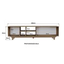 Ver imagem 3 de Rack para Tv até 75'' com 2 Portas e Nichos 200cm Lars - Natural