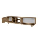 Ver imagem 4 de Rack para Tv até 75'' com 2 Portas e Nichos 200cm Lars - Natural
