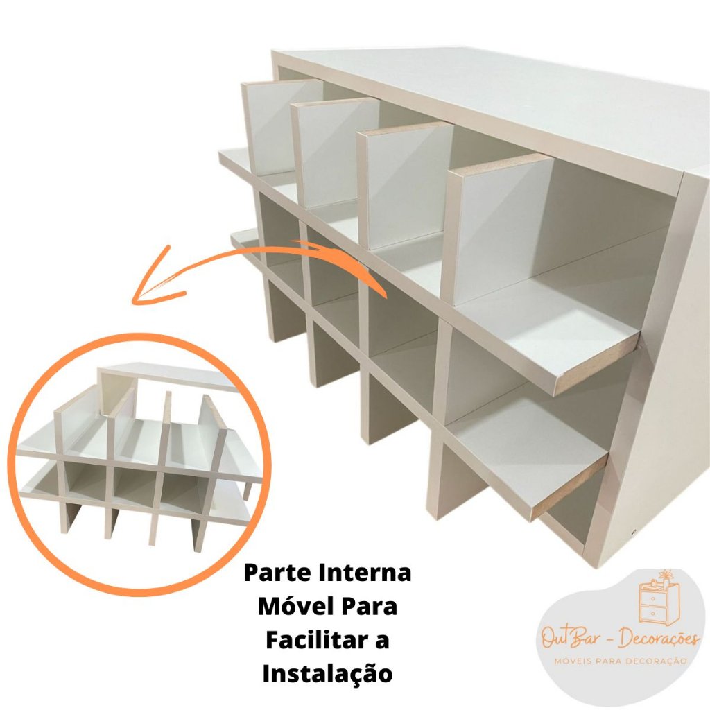 Garrafeiro Adega com 12 Nichos para Garrafas Vinho - 4