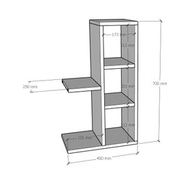 Nicho Aparador Organizador Minimalista Amadeirado - 6