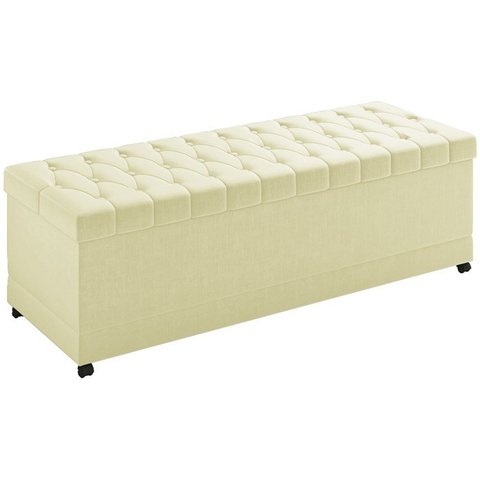 Recamier Calçadeira Bau 140 cm Rodizios Madi Corano TCS 350 Peer