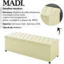 Ver imagem 3 de Recamier Calçadeira Bau 140 cm Rodizios Madi Corano TCS 350 Peer