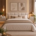 Ver imagem 1 de Cabeceira Cama Box Queen 158cm Estofada Bouclé Boss:Off White
