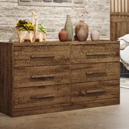 Cômoda 6 Gavetas Ibiza Bianchi Móveis - Avelã - 2