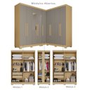 Ver imagem 4 de Guarda-Roupa de Canto Modulado com Pés e Espelho 9 Portas 4 Gavetas França