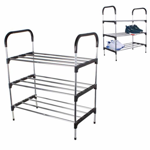 Sapateira Rack Organizador 3 Andares Sapatos Tenis Calçados Multiuso Objetos Prateleiras Desmontavel