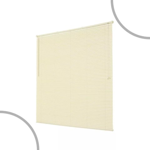 Persiana Horizontal de Pvc- 1,00x1,60m Cortina Off Blackout Bege