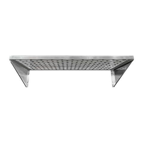 Prateleira Aérea Aço Inox 100x40 com Escorredor e Mão Francesa
