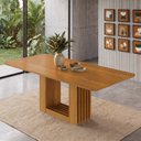 Ver imagem 1 de Mesa de Jantar Retangular 210x100cm 100% MDF Jambu CabeCasa MadeiraOriginals Marrom/Cinamomo