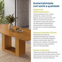 Ver imagem 6 de Mesa de Jantar Retangular 210x100cm 100% MDF Jambu CabeCasa MadeiraOriginals Marrom/Cinamomo