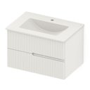 Ver imagem 4 de Gabinete Integrado 2 Gavetas 70x47cm com Lavatório Elite Bege