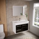Ver imagem 2 de Kit Gabinete Banheiro Armario Cuba Pia com Espelheira - Potenza 63 Cm