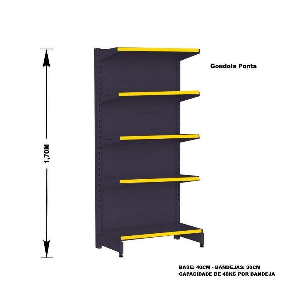 Gondola Centro 170 Amapa Flex Kit 4 Metros 1 Ponta Preto PE Am - Amapá - 3