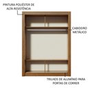 Ver imagem 6 de Guarda-roupa Infantil Madesa Enzo 2 Portas de Correr - Rustic/branco