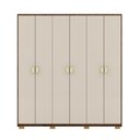 Ver imagem 7 de Guarda Roupa Casal 6 Portas 4 Gavetas Noronha - Imbuia/fendi