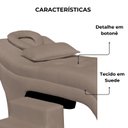 Ver imagem 3 de Maca Estofada Estética Botonê 60 Cm Sobrancelha Cilios Cor:capuccino