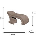 Ver imagem 4 de Maca Estofada Estética Botonê 60 Cm Sobrancelha Cilios Cor:capuccino